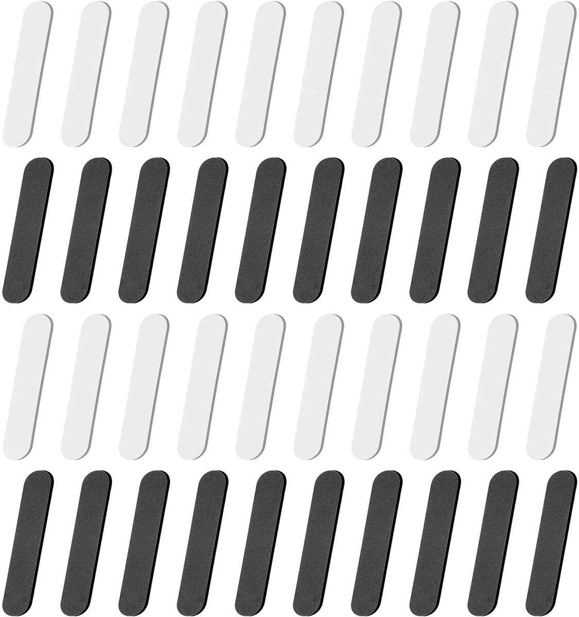 Dailygoods- Hoedverkleiner 40 Stuks - Schuimrubberen Verkleiningsinzetstukken - Zelfklevend - Universeel Inzetbaar - Zwart/Wit - 5 mm Dikte - Hoedmaatverkleiner
