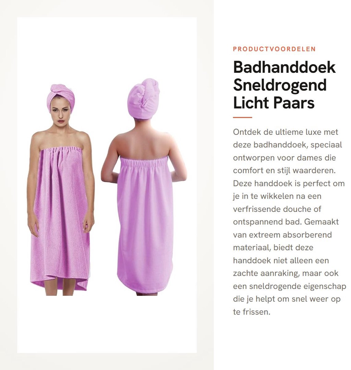 Dailygoods- Badhanddoeken - Extreem absorberend - Sneldrogend - Microvezelsluiting - Huidv