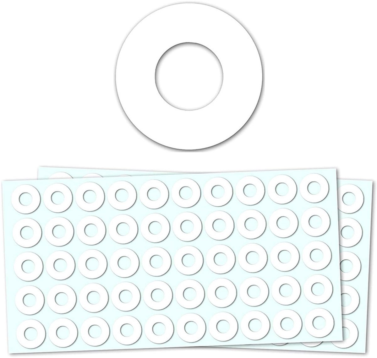 Dailygoods- Gatversterkers 1000 stuks - Zelfklevende Versterkingsringen - Ronde Versterkte Labels - Duurzaam - Buitendiameter 13 mm - Bescherming voor Documenten