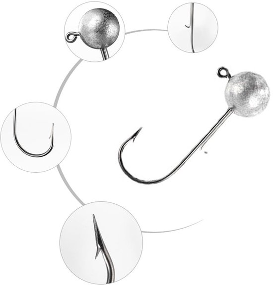 Dailygoods - Jig Head Haken met Gewichten - Pack van 10 voor Zoet- en Zoutwater van Dailygoods — afbeelding 5