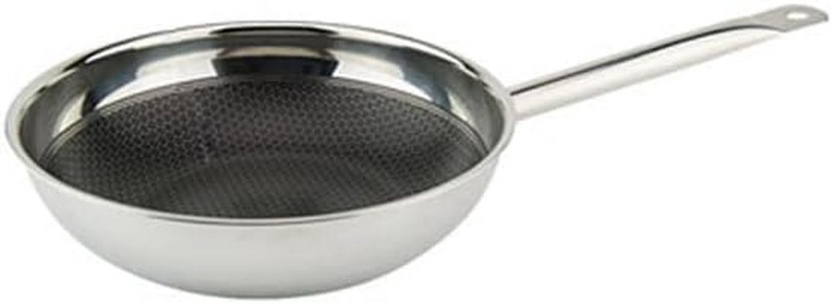 Professionele Wok - Roerbakpan - Gelijkmatig Koken - Krasbestendig Antiaanbak - 36 Centimeter - Zwart