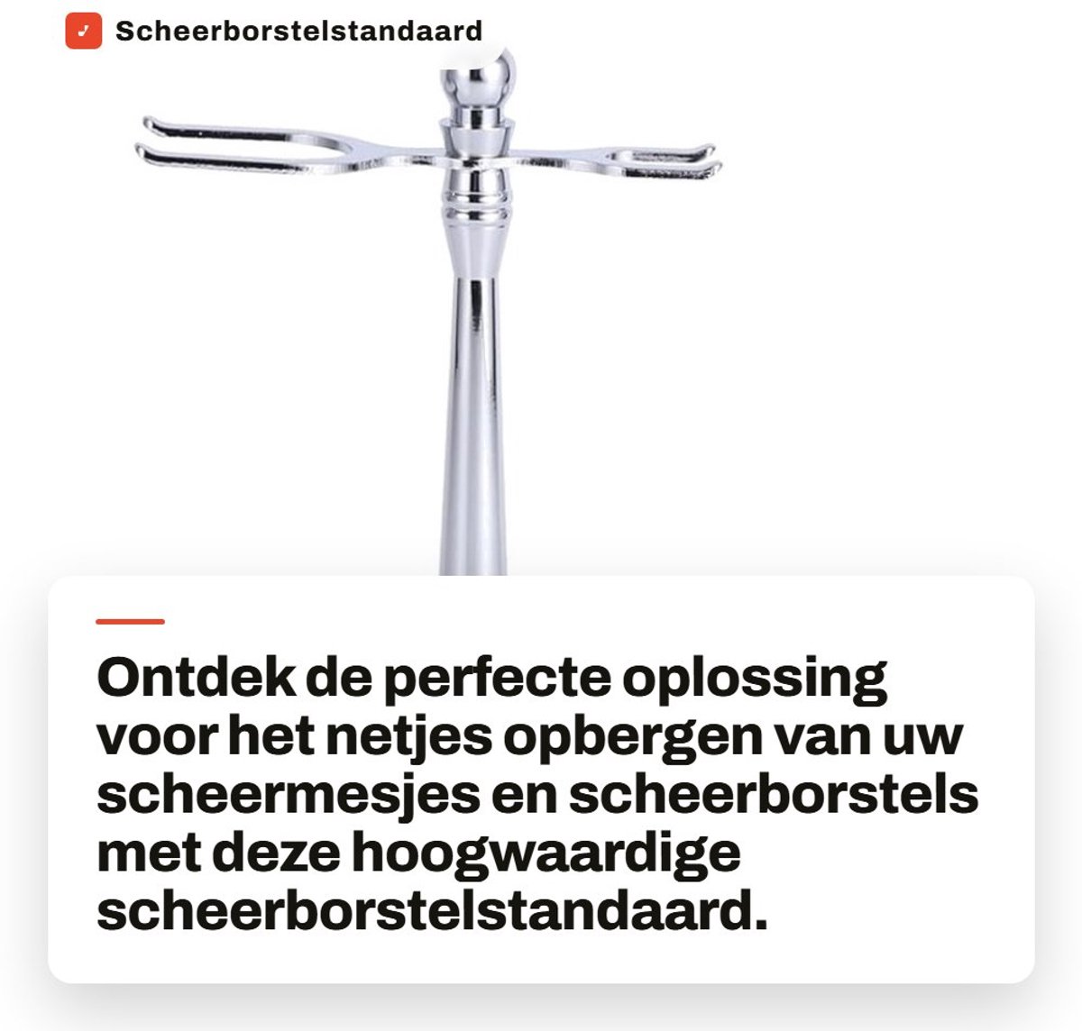 Dailygoods- Scheerborstelhouder Duurzaam - Scheermesjeshouder - Legering - Eenvoudige Opslag - Veilig - Hoogte 15,5 cm - Scheergereedschap