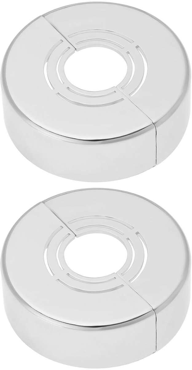 Dailygoods- Douche Rozet 2 Stuks - Decoratieve Cover - ABS Materiaal - Verchroomd - Gesplitst Ontwerp - Bestand Tegen Slijtage