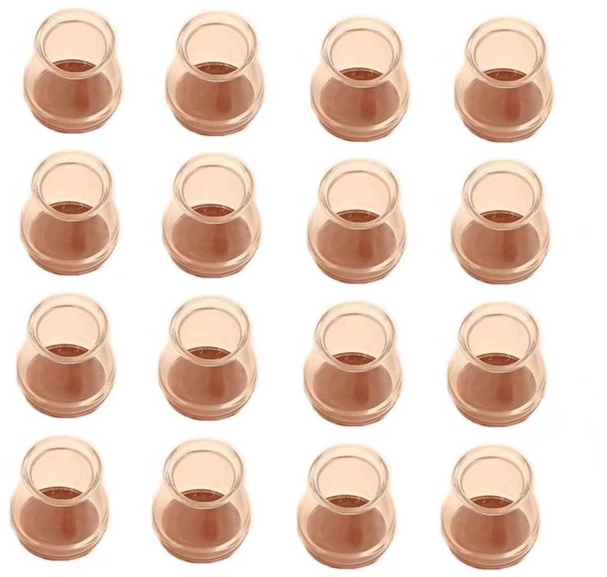 Dailygoods- Stoelbeenbeschermers 16 Stuks - Siliconen/Vilt - Antislip/Waterdicht - Slijtvast - Geschikt voor 30-45mm Poten - Vloerbescherming - Meubelbeschermers