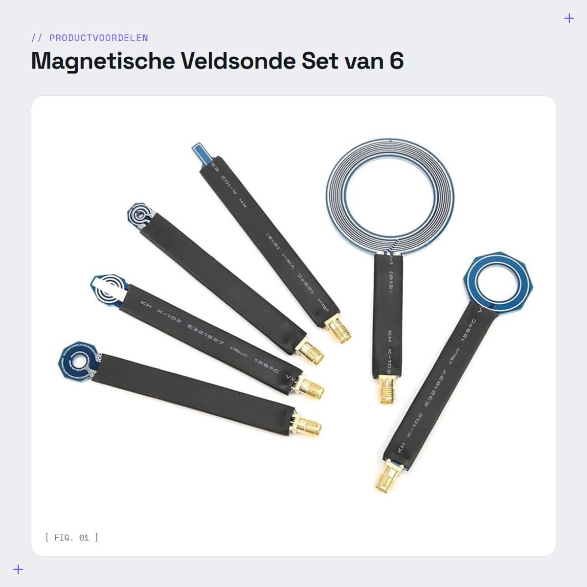 Dailygoods - Magnetische Veldsonde Set van 6 voor EMC Toepassingen