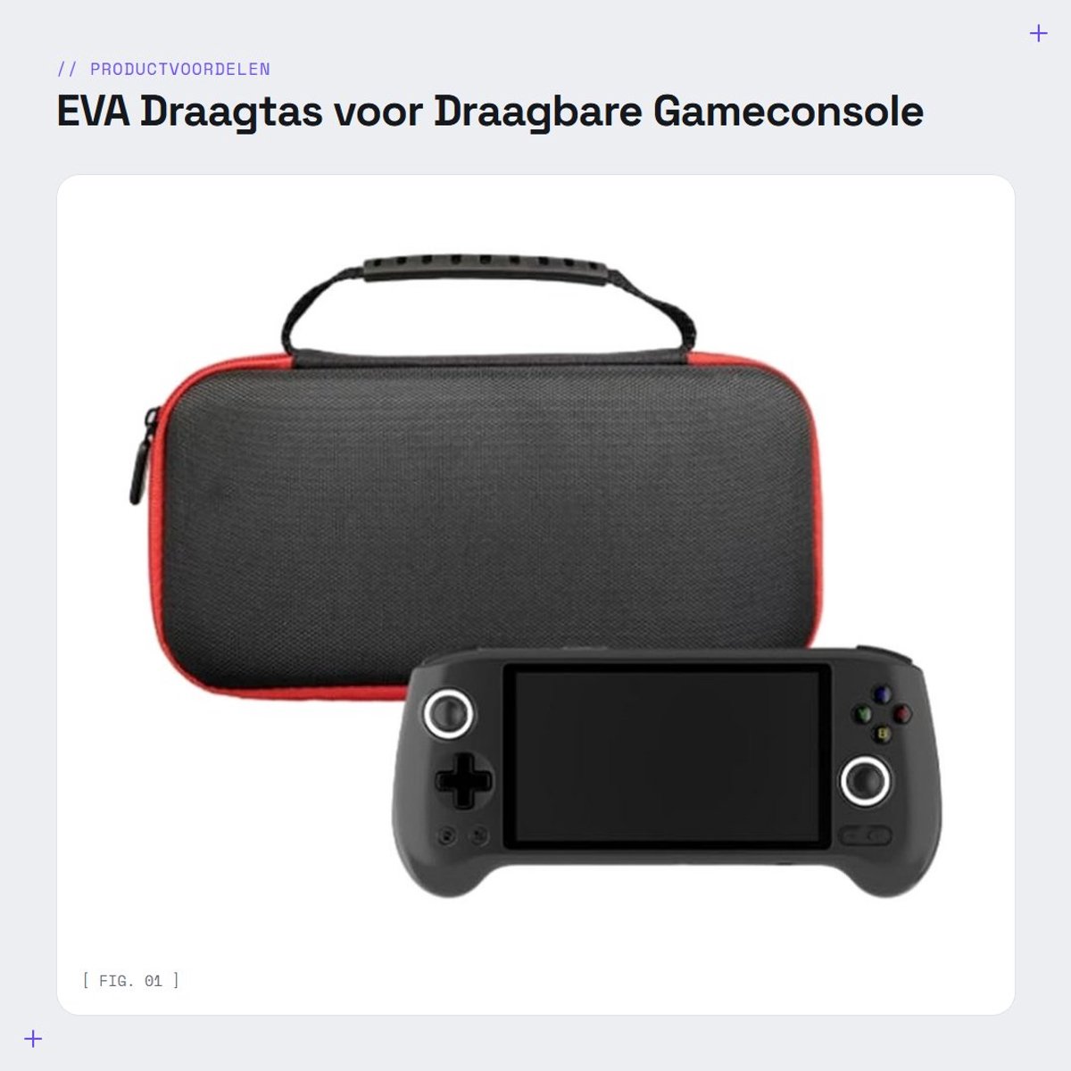 Dailygoods- Draagtas Lichtgewicht - EVA Opbergtas - Schokbestendig - Waterdicht - Zachte Voering - Extra Gaasvakken