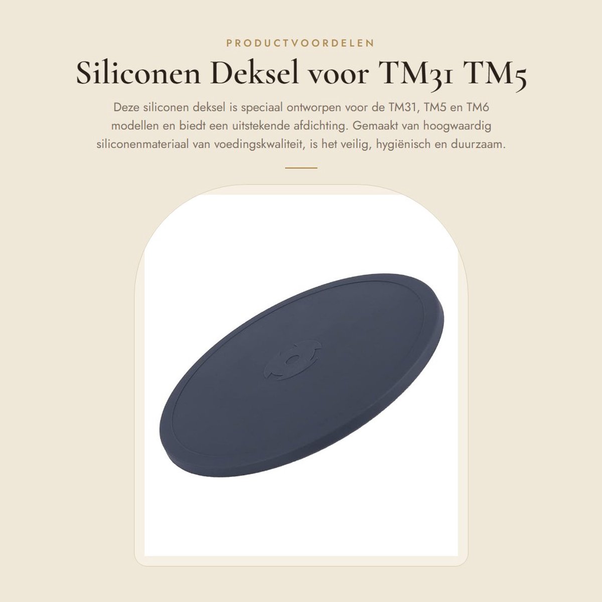 Dailygoods - Siliconen Deksel voor TM31 TM5 TM6 met Goede Afdichting