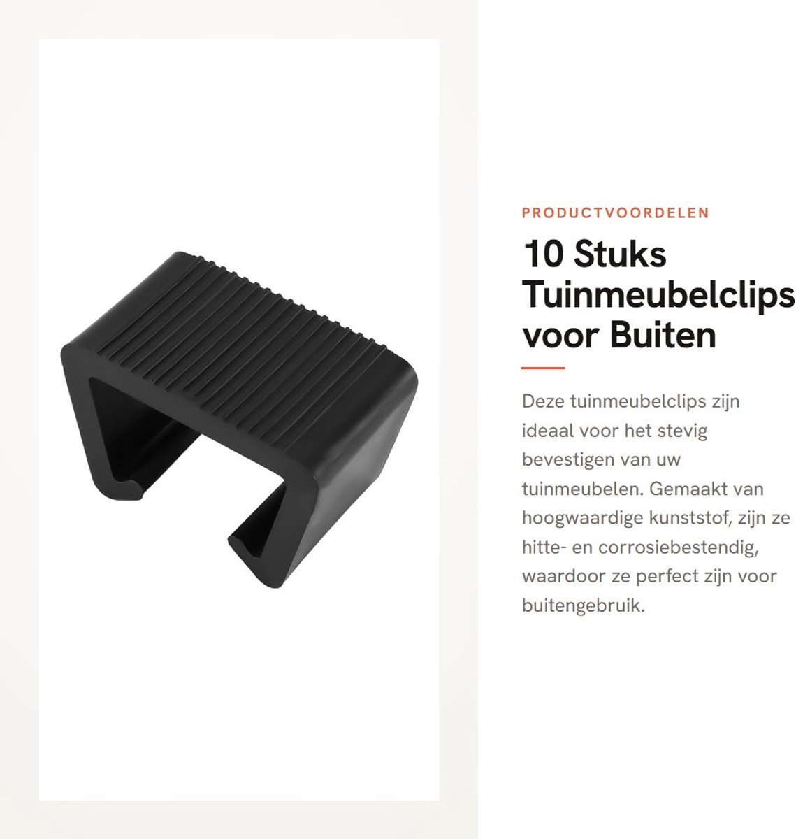 Dailygoods - 10 Stuks Tuinmeubelclips voor Buiten