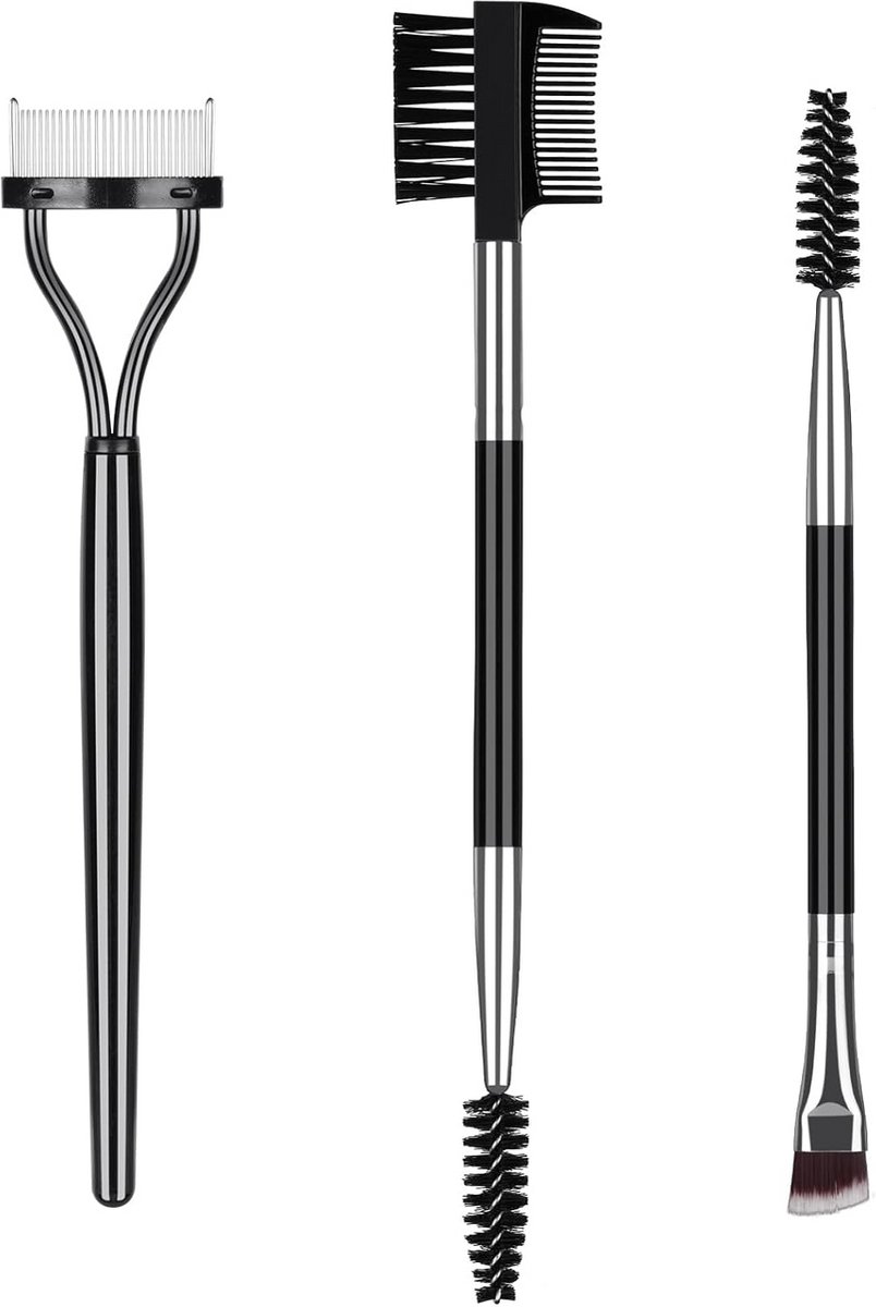 Wimperkam Set - Oogmake-up Tools - Verfijnde Make-up - 3 Delige Set - Draagbaar Formaat - Niet Gespecificeerd