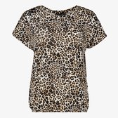 TwoDay dames T-shirt met panterprint bruin - Maat M