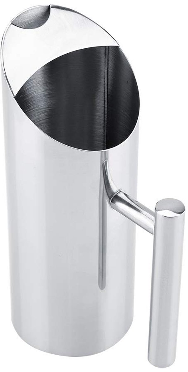 Dailygoods- Waterkan Roestvrij Staal 1,5 L - Drinkkan - IJsbewaker - Handvat - Ergonomisch - Elegant Design - Drankkan