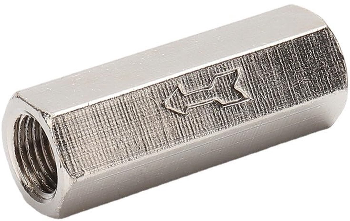 Dailygoods- Terugslagklep Messing - Diameter 6mm - Lengte 34mm - Nominale Druk 1.0Mpa - Enkele Manier - Compact Ontwerp - Klep