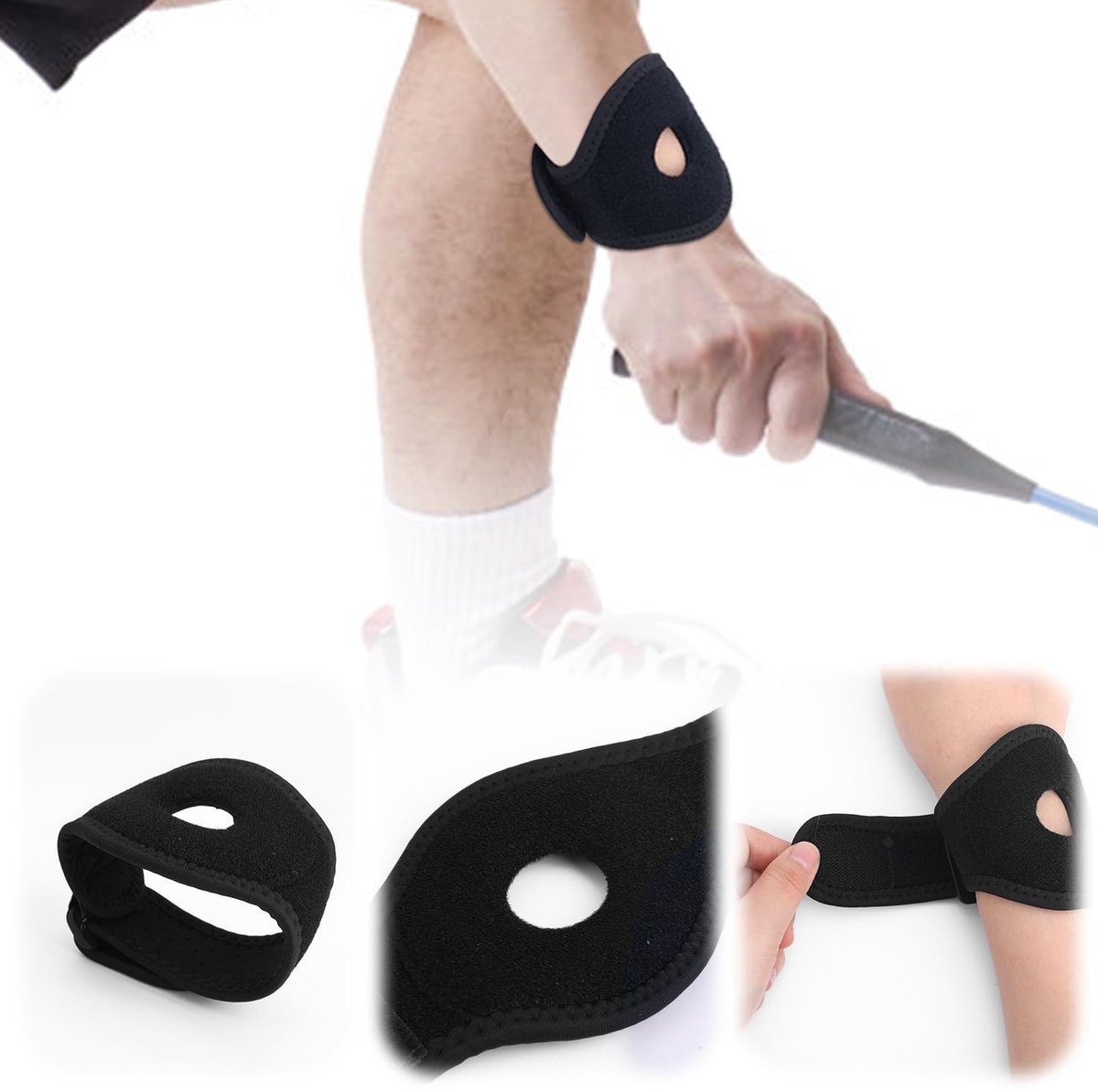 Dailygoods- Polsbeschermer Ulnaire Steunbeugel - Verstelbare Siliconen Beugel - Ademend Materiaal - Lichtgewicht - Voor Carpaletunnelsyndroom - 1 Stuk - Polssteun