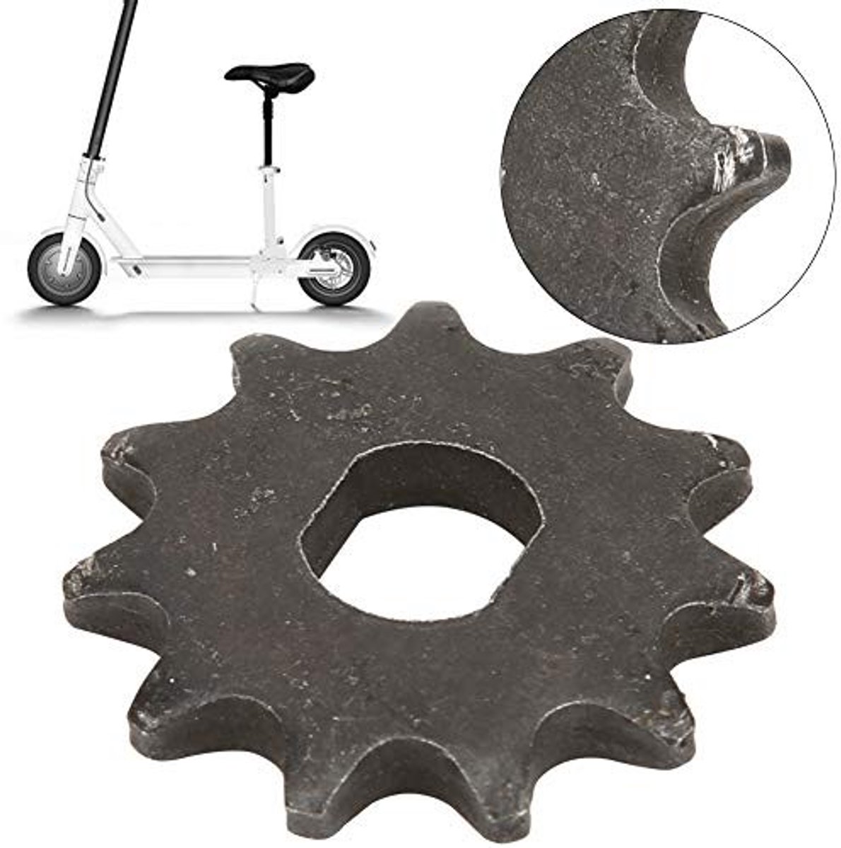 Dailygoods - 11 Tand Tandwiel Chain - Vervangend Accessoire - Hoogwaardig Materiaal - Duurzaam - Geschikt voor Elektrische Scooter - T8F Kettingwiel