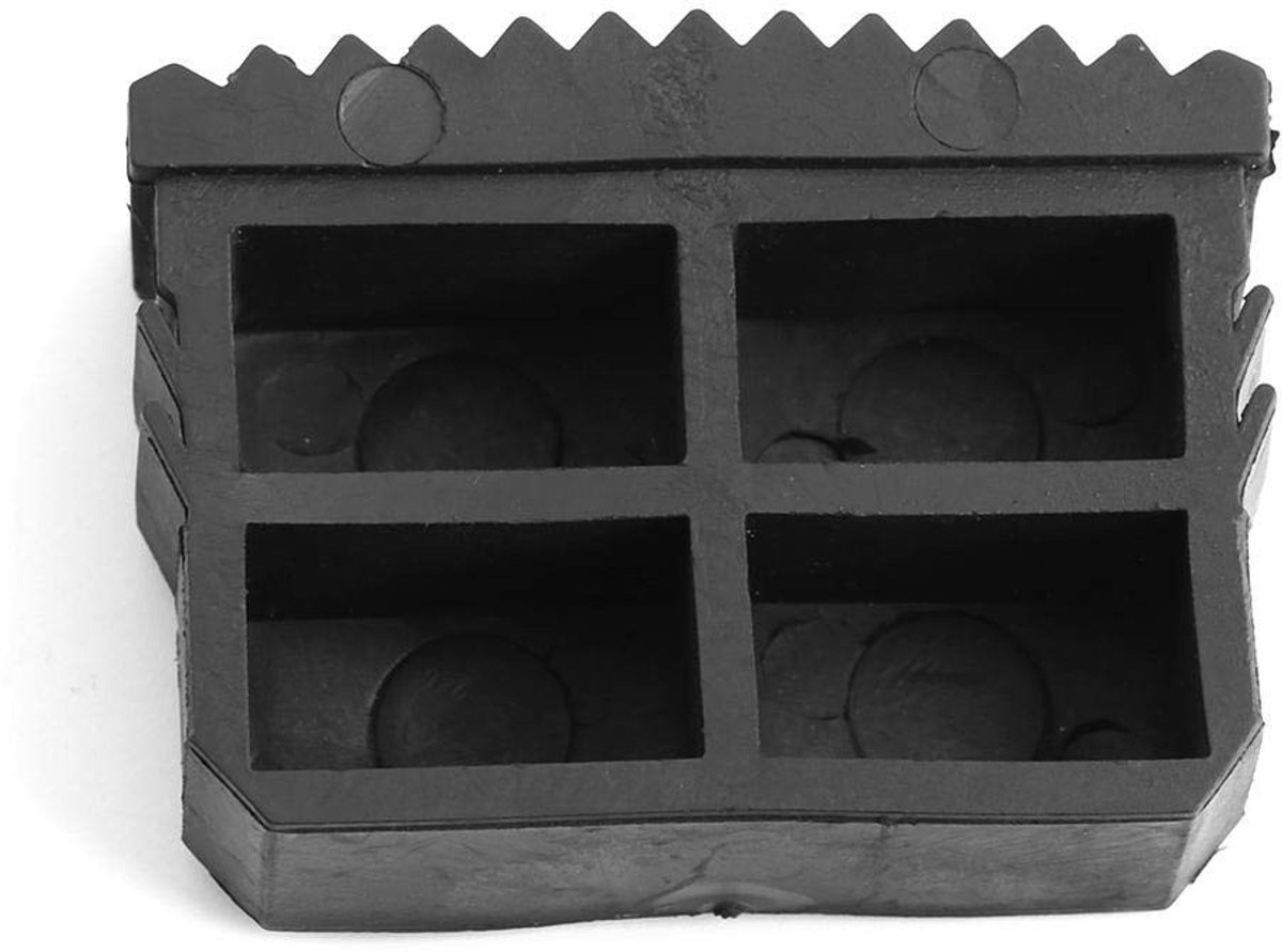 Dailygoods- Laddervoeten Vervanging - Antislip Rubber - 2 Stuks - Hoogwaardig Rubber - Goede Grip - Zwart 6x4,5x2,2 cm - Trapladdervoetjes