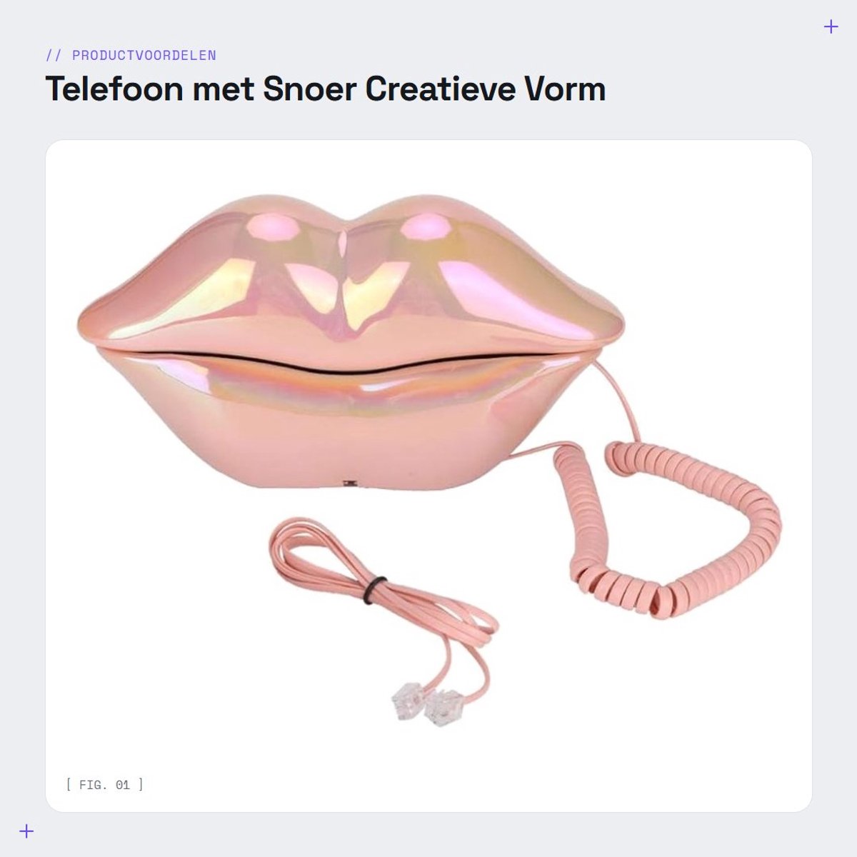Dailygoods- Vaste Telefoon Unieke Vorm - Bedrade Telefoon - Multifunctioneel - Heldere Stem - Creatief Design - Kleurrijk - Decoratieve Telefoon