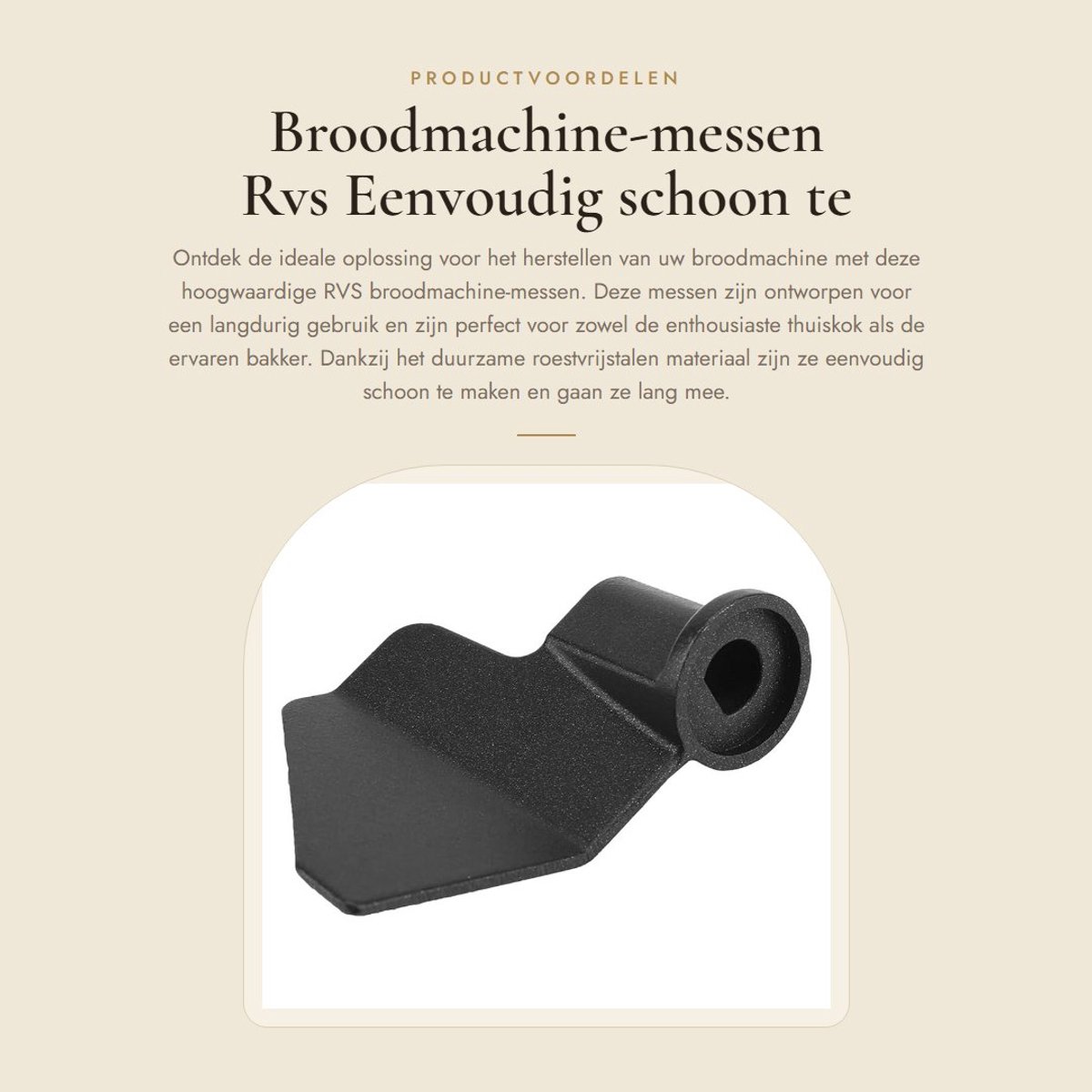 Dailygoods- Broodmachine Messen - Hoogwaardige Roestvrij Stalen Messen - Universele Vervangonderdelen - Eenvoudig Schoon te Maken - Diameter 0.8 cm - Totale Afmetingen 65 x 38 mm - Deegmes