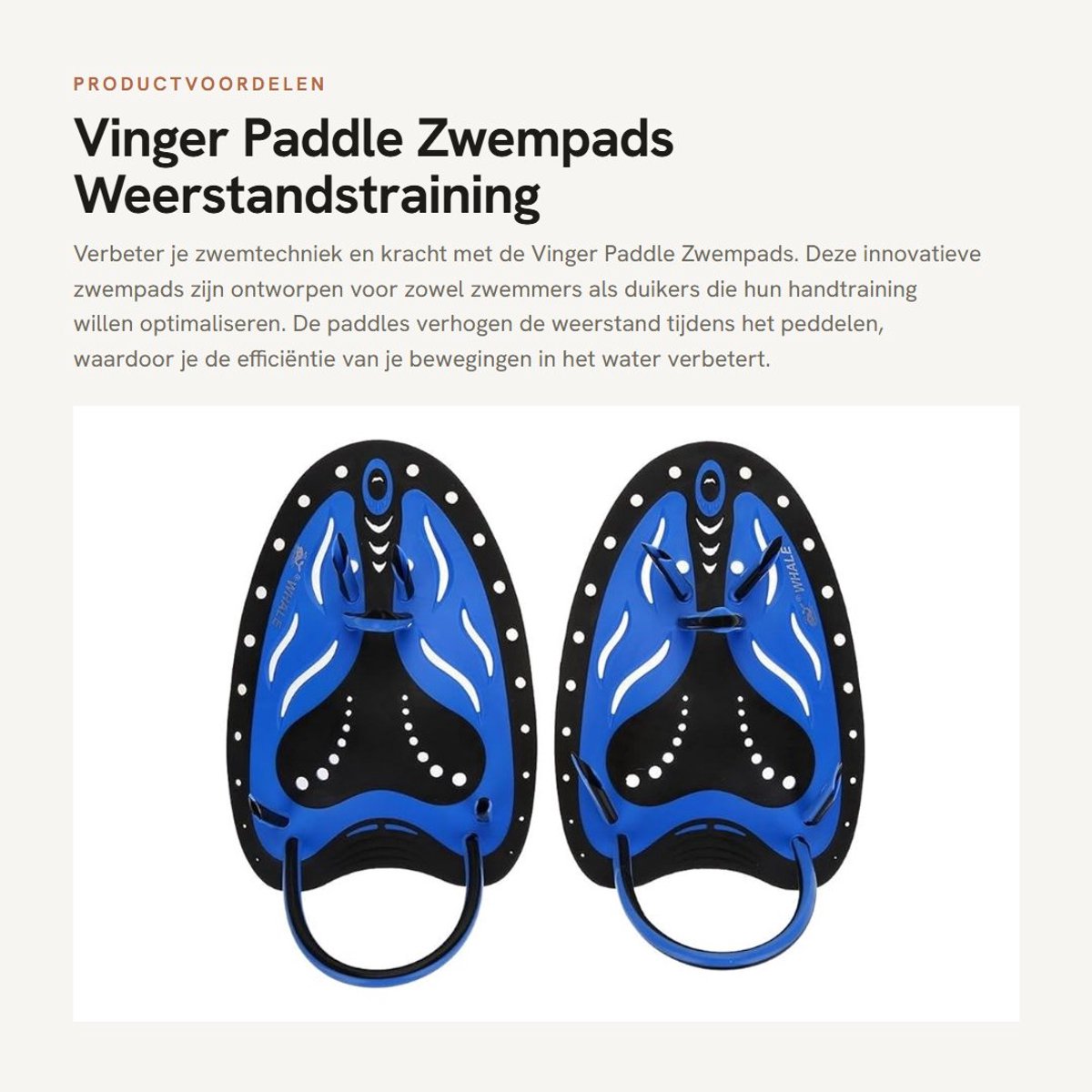 Dailygoods- Zwempaddles - Weerstandstraining - Handpeddels Zwemmen - Verstelbaar - Duurzaam - Hoogwaardig Materiaal - Maat S: 190 x 130 mm