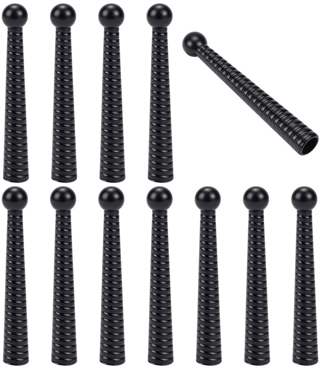 Dailygoods- Bolo Stropdassen 12 Stuks - Zwarte Stropdassen - Kapsluiting Vervanging - Legering Snoeruiteinden - Doe-het-zelf Accessoires - Schokbestendig Design - Stropdas