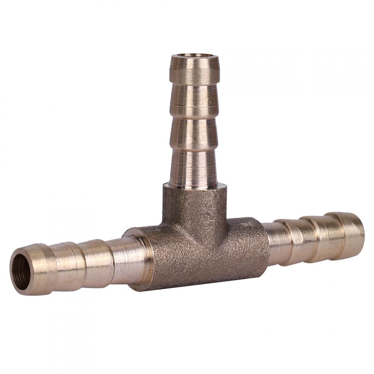 Dailygoods- T-stuk 3-weg slangaansluiting - Messing Brandstofslangconnector - Voor Perslucht/Olie/Gasleiding - Eenvoudige Installatie - Breed Gebruik