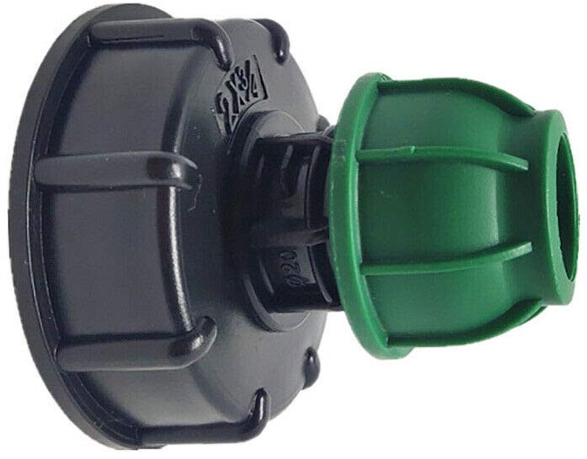 Dailygoods - plastic water hose tube - tank adapter - S60X6 to fitting - 32mm formaat - geschikt voor water - 115 gram