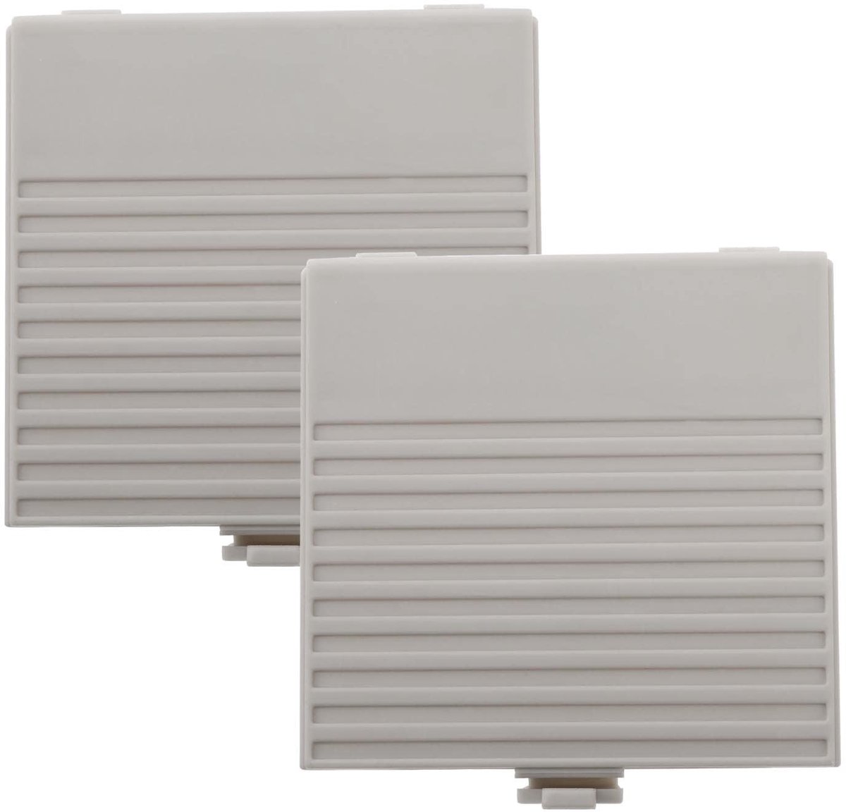 Dailygoods - Vervangende batterij voor Game Boy - 2 stuks - Duurzaam kunststof - Grijs - Geschikt voor Nintendo Classic Game Boy - Batterijdeksels