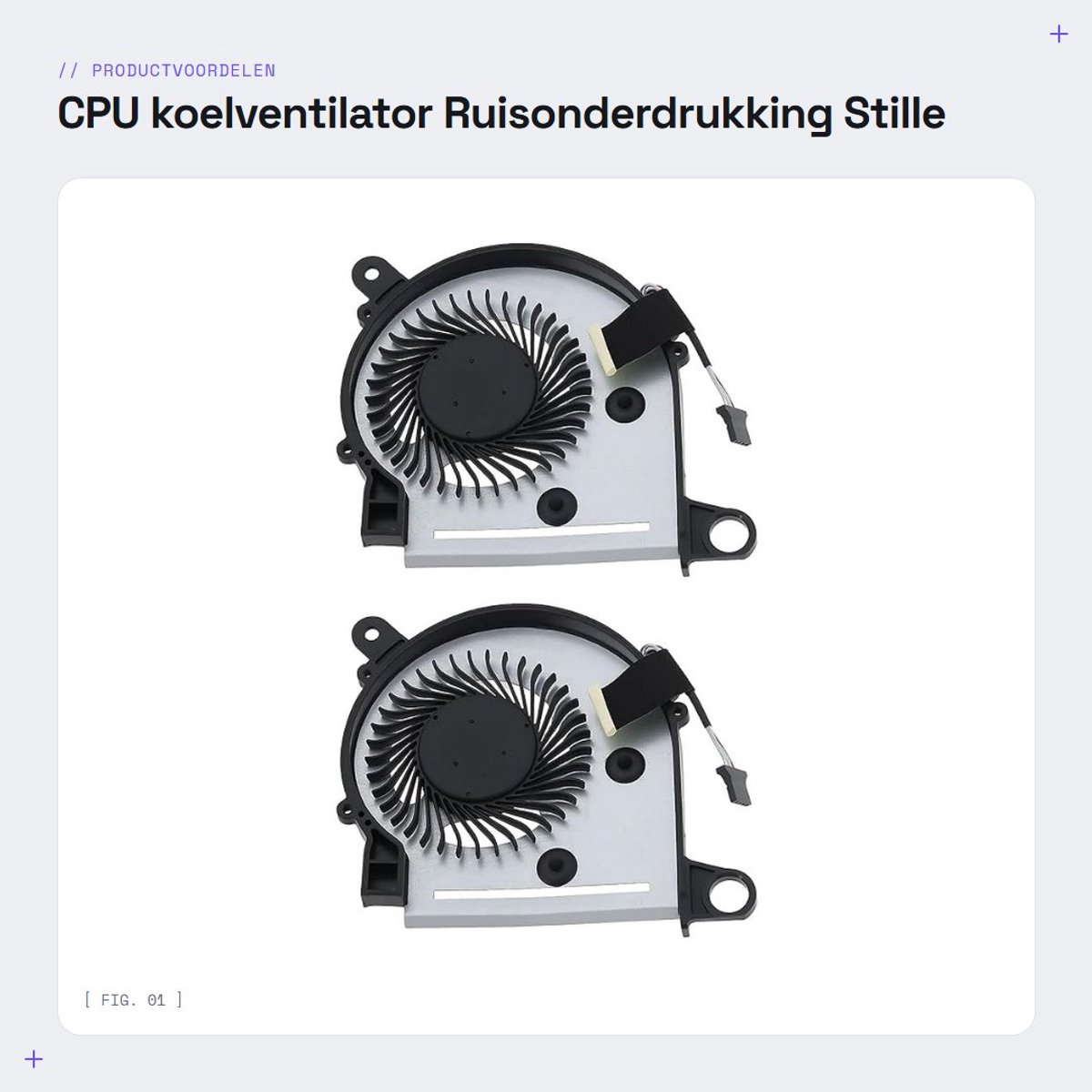 Dailygoods - CPU koelventilator - Ruisonderdrukking - Stille werking - Computer radiator ventilator - Geschikt voor HP Pavilion X360 13-U - 2 stuks