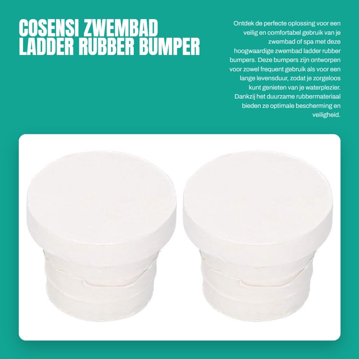 Dailygoods- Zwembad Ladder Hoogwaardig Rubber - Ladderbumpers - Veiligheid Guard - Duurzaam - Corrosiebestendig - Eenvoudige Installatie
