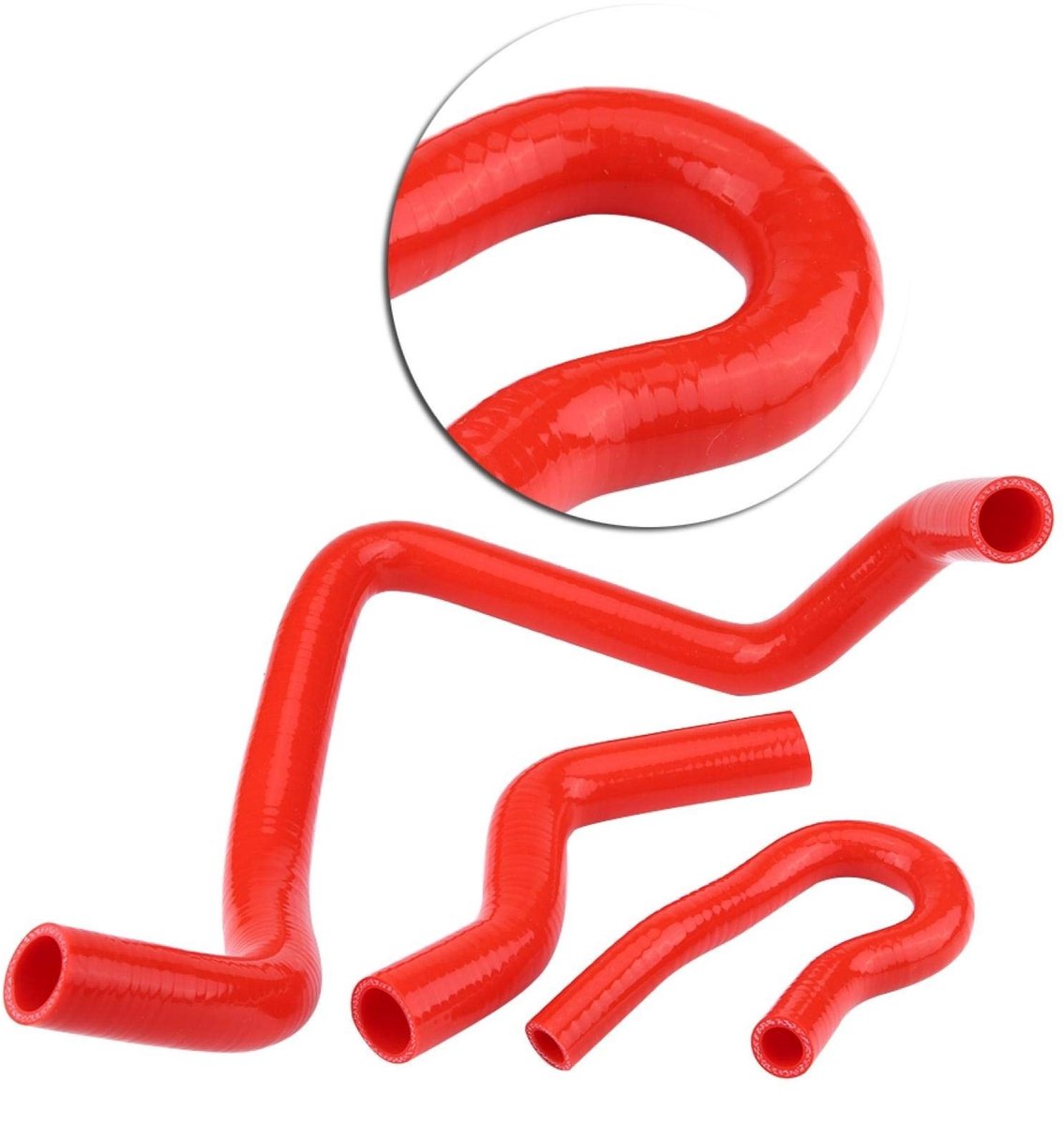 Dailygoods - Silicone Radiator Slang Kit - Auto Radiator Slangen - Duurzaam en Hittebestendig - Rood - Siliconen Slang Kit - Geschikt voor Civic D15 D...