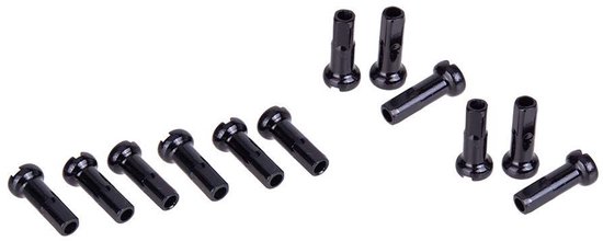 Fietsspeichen nippels van legering, 12 stuks, 14 g, Zwart — afbeelding 4