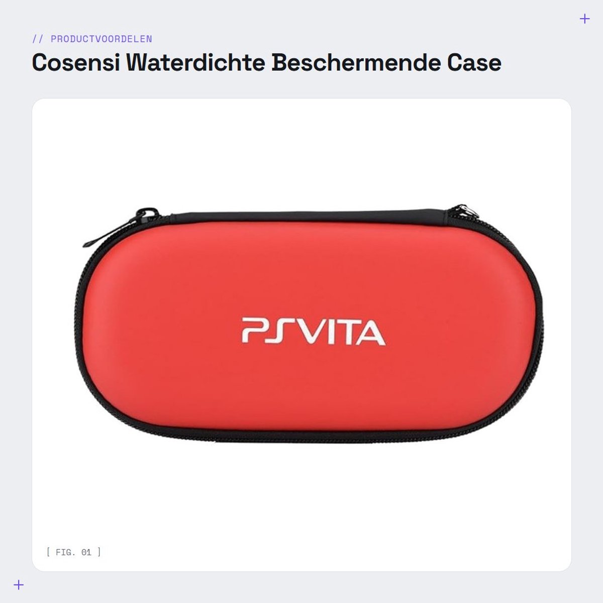 Dailygoods - Waterdichte Beschermende Case - Draagtas voor PS Vita - Compact en Lichtgewicht - Ideaal voor Accessoires - Bescherming en Opberging - Ge...