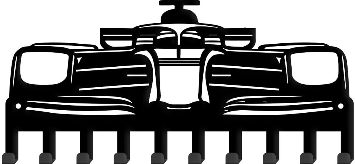 Dailygoods - Race Auto Sleutelhouder met 10 Haken - Decoratieve Sleutelhanger