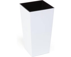 Bloempot Vierkant - Plantenbak Hoog - Binnen en Buiten - Waterdicht Zonder Gaten - 30 x 30 x 57 cm