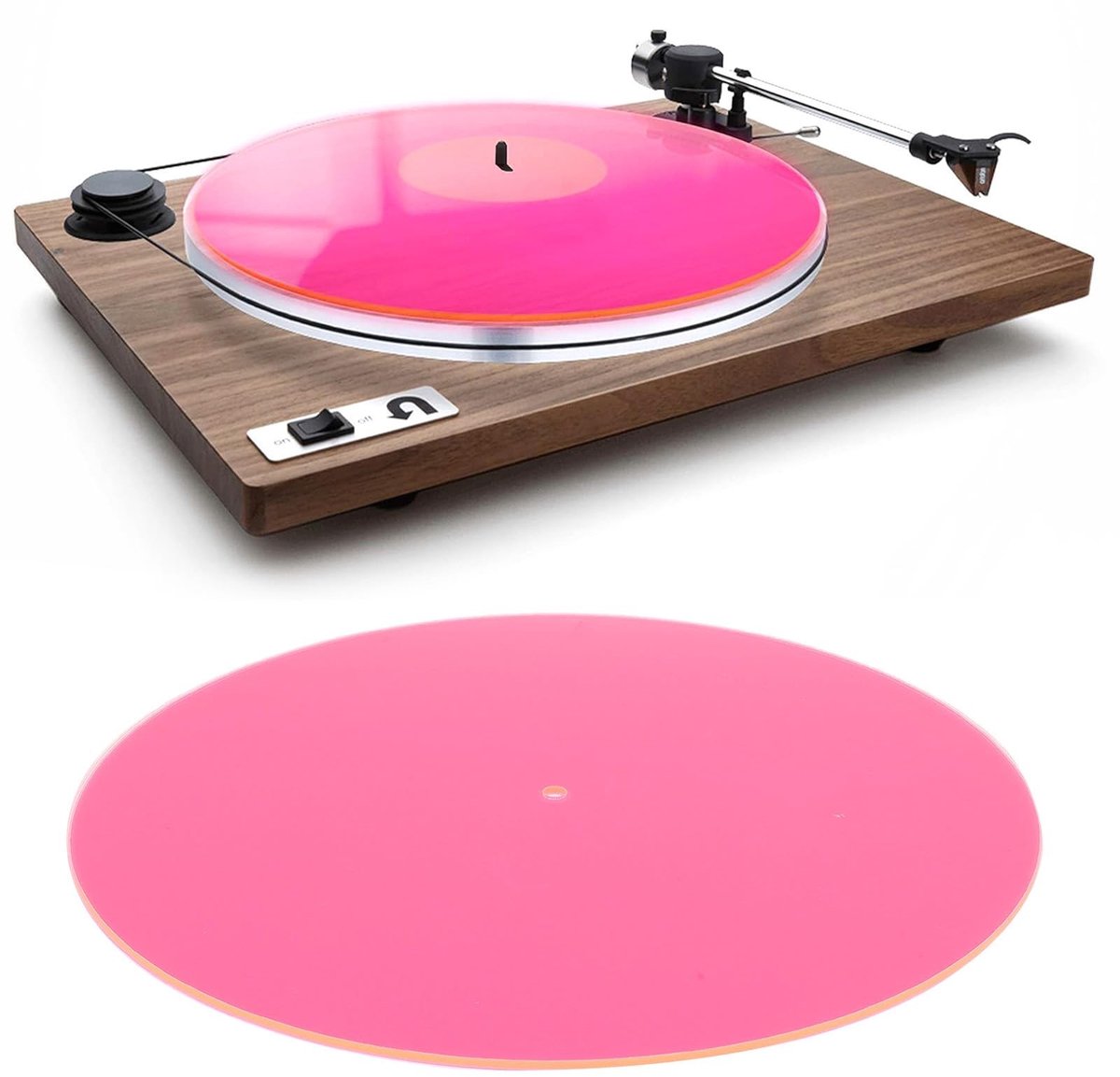 Dailygoods- Platenspelermat Acryl - Draaitafelmat 12 Inch - Vervangende Platenslipmat - Laag Geluidsniveau - Verbeterde Resonantie - 300x300x3mm