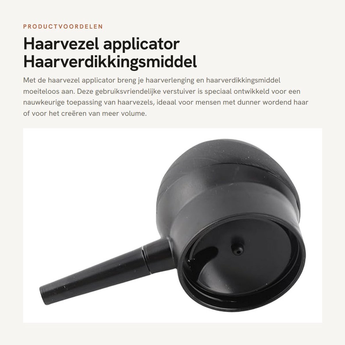 Dailygoods- Haarvezel Applicator - Haarversteviger - Haarverlenging - Haarverdikkingsmiddel - Nauwkeurige Dispersie - Voor Natuurlijke Look