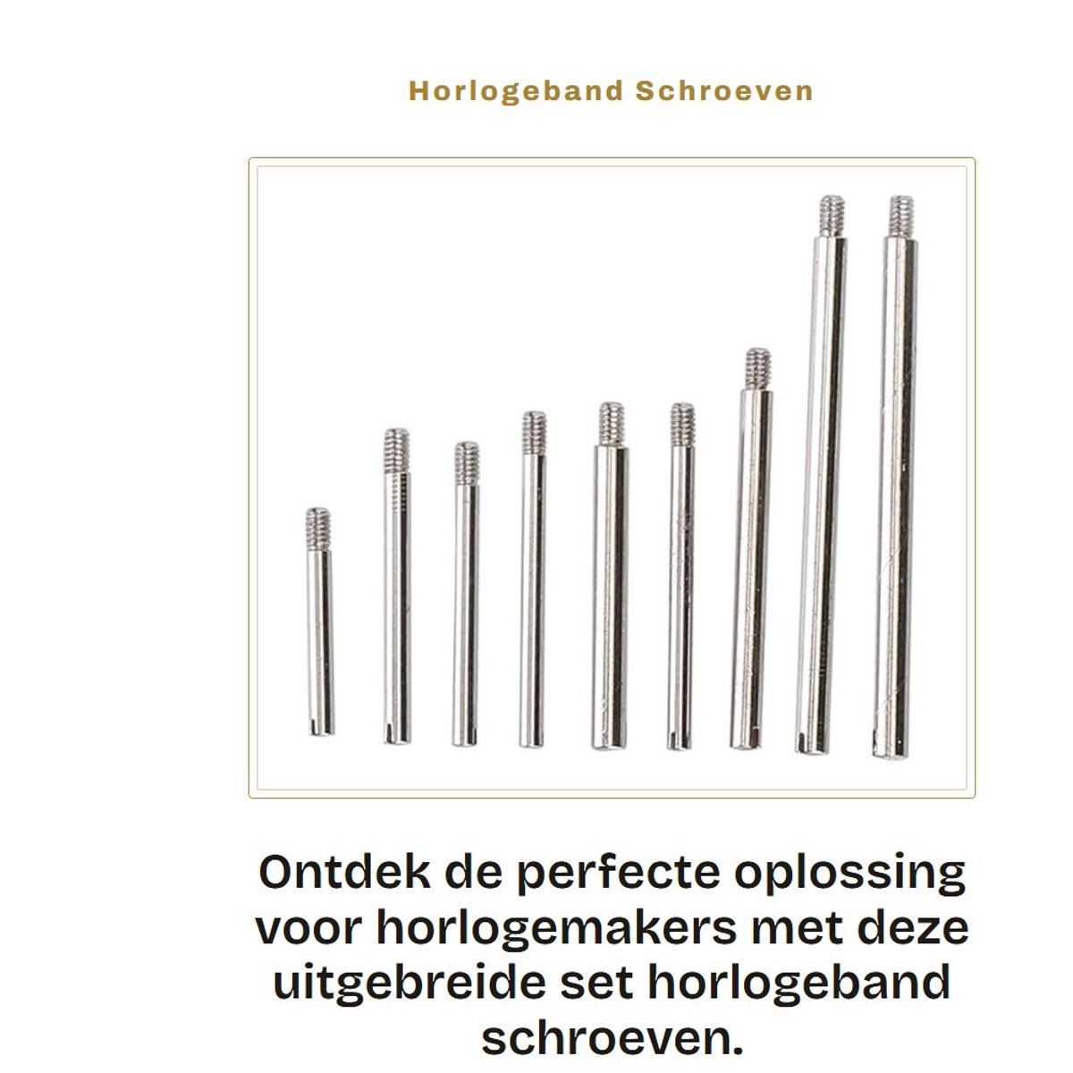Dailygoods- Horlogeband - Vakkundig vervaardigde gereedschappen - Horloge onderdelen - Horlogeband link pins - Schroeven - Opbergdoos (50st) - Horlogeonderdelen