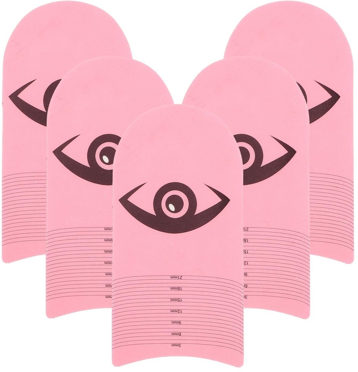 Dailygoods- Wimperliniaal 5-delig - Lengtemeting - Wimperkrulliniaal - Gebruiksvriendelijk - Nauwkeurig - Efficiëntie verbeteren - Wimpermeetinstrument