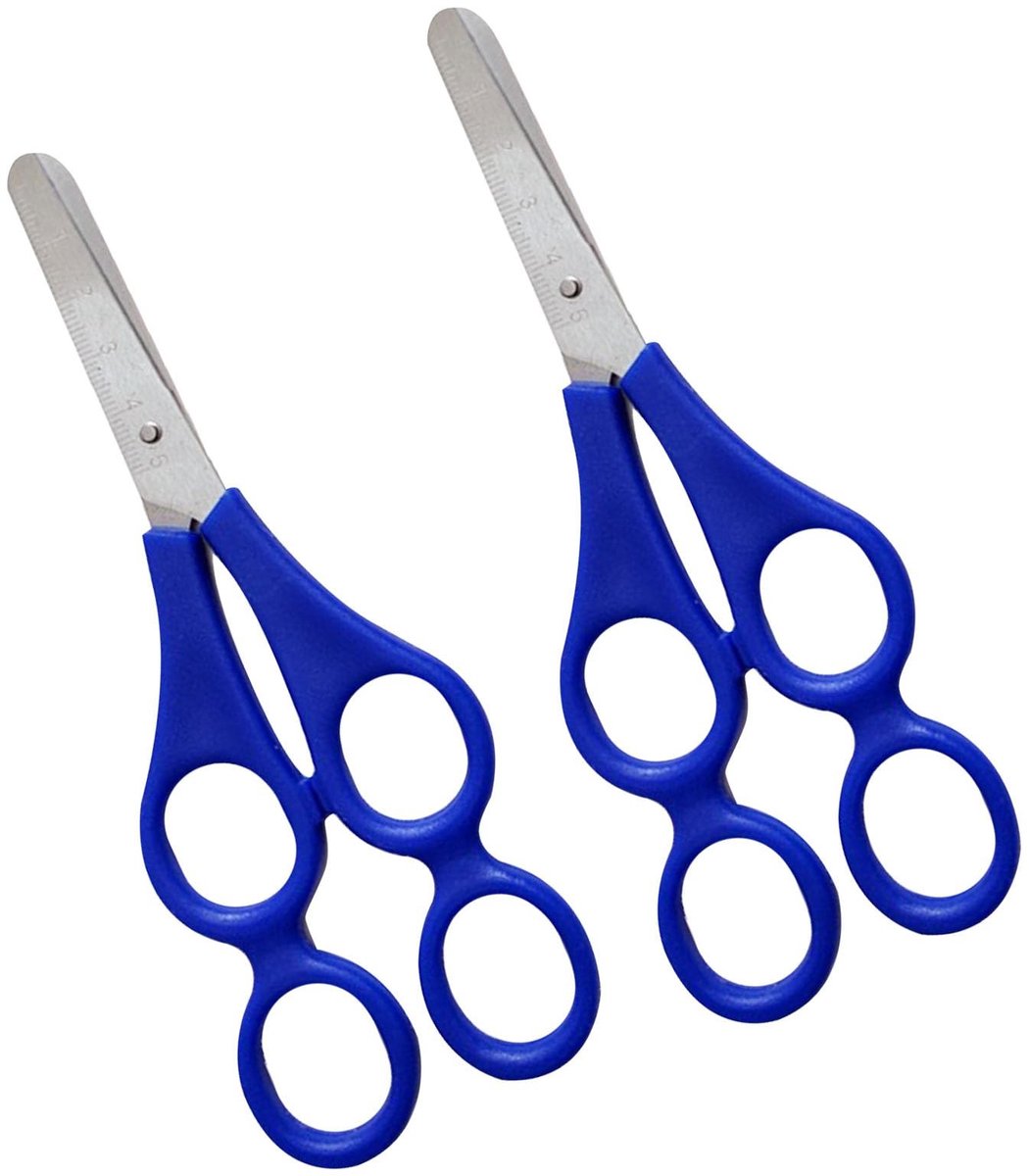 Dailygoods- Therapeutenschaar met dubbele handgreep - Knutselschaar - Hulperschaar - Moeder-kind-schaar - 2 stuks - Roestvrijstalen messen