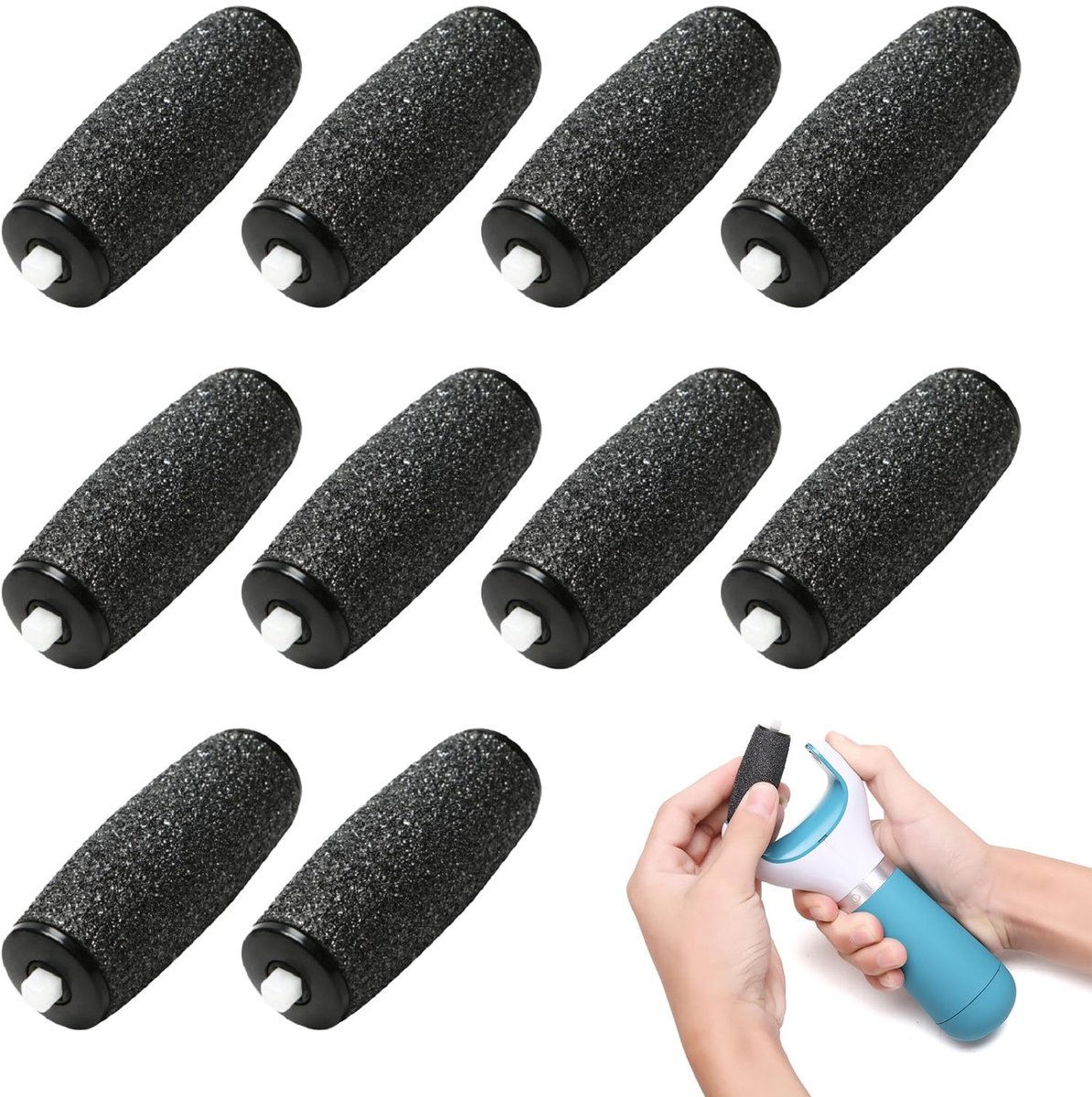 Dailygoods - Set van 10 Vervangende Rollen voor Voetvijl Extra Grove