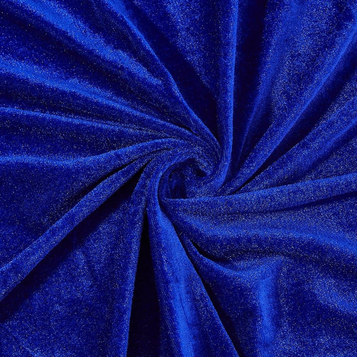 Dailygoods- Fluwelen Stof Luxe Textuur - Donkerblauw - 1.64M Breed - 0.5mm Dik - Zacht en Huidvriendelijk - Geschikt voor Naaien en Decoratie