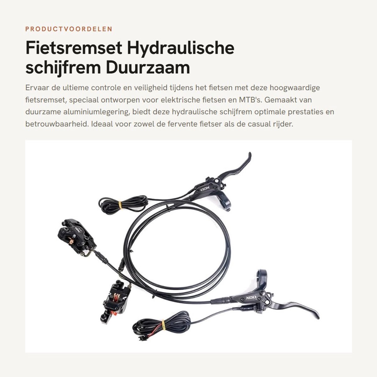Dailygoods - Fietsremset - Hydraulische schijfrem - Duurzaam en praktisch - Aluminiumlegering - E-fiets remsysteem - Geschikt voor MTB en elektrische...