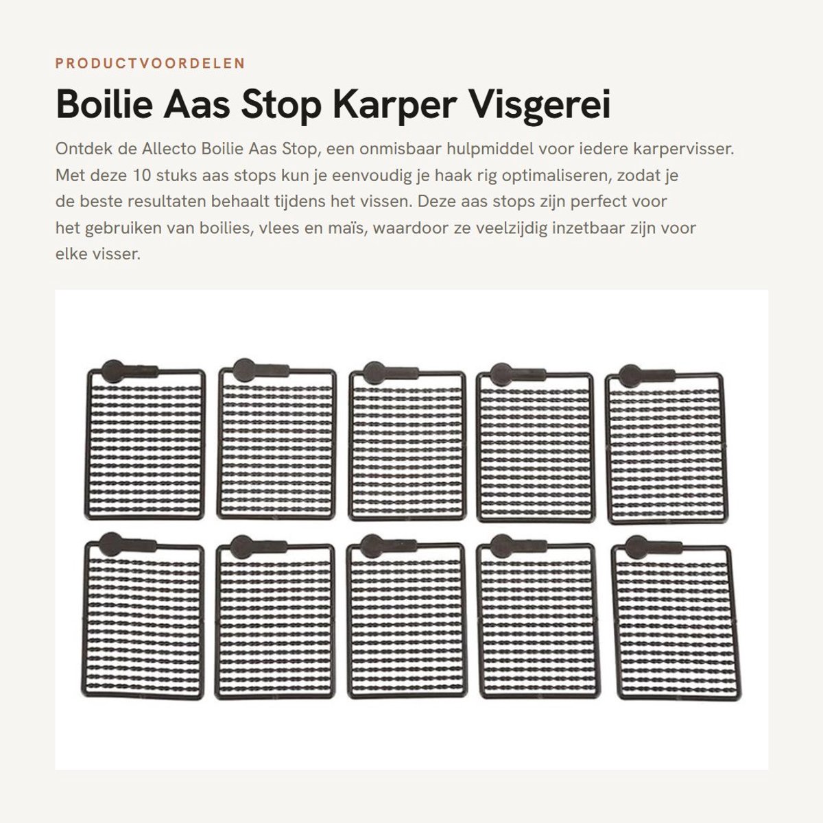 Dailygoods- Boilie Aas Stop - 10 Stuks - Karper Visgerei - Aas Stopper - Hair Rig - Voor Boilies/Vlees/Mais