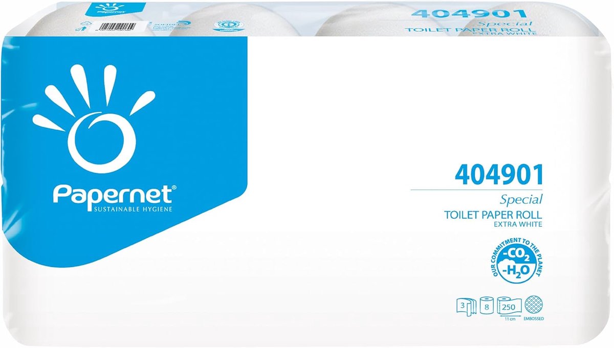 Toiletpapier - Zacht papier - Dagelijks gebruik - 3-laags comfort - 8 rollen - Wit