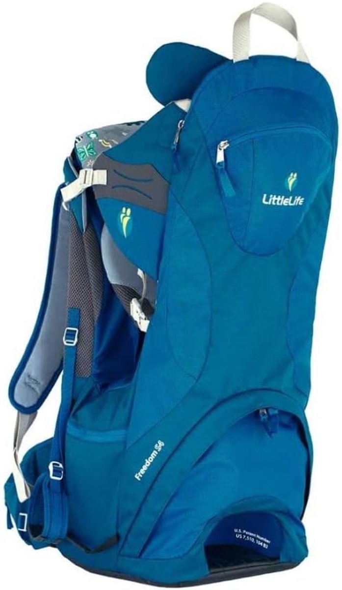 Kinderdrager - Rugdrager baby - Wandelen met kind - Veiligheidsprotocollen - 33x32x75 cm - Blauw