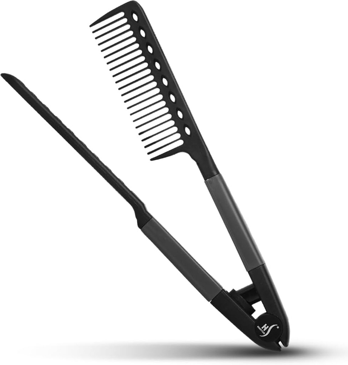 Haarkam - Stijlkam V-vorm - Haar Stijlen - Stevige Grip - 24.6 cm - Zwart