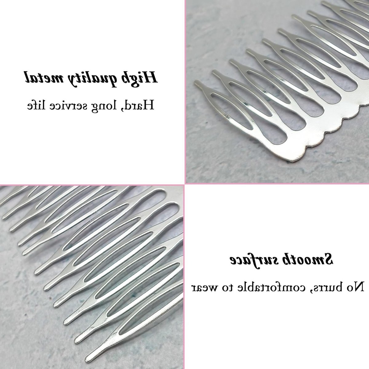 12 Stuks Metalen Haarcombs met 5, 10, 12 en 14 Tanden voor Bruidsaccessoires en DIY Haarstyling