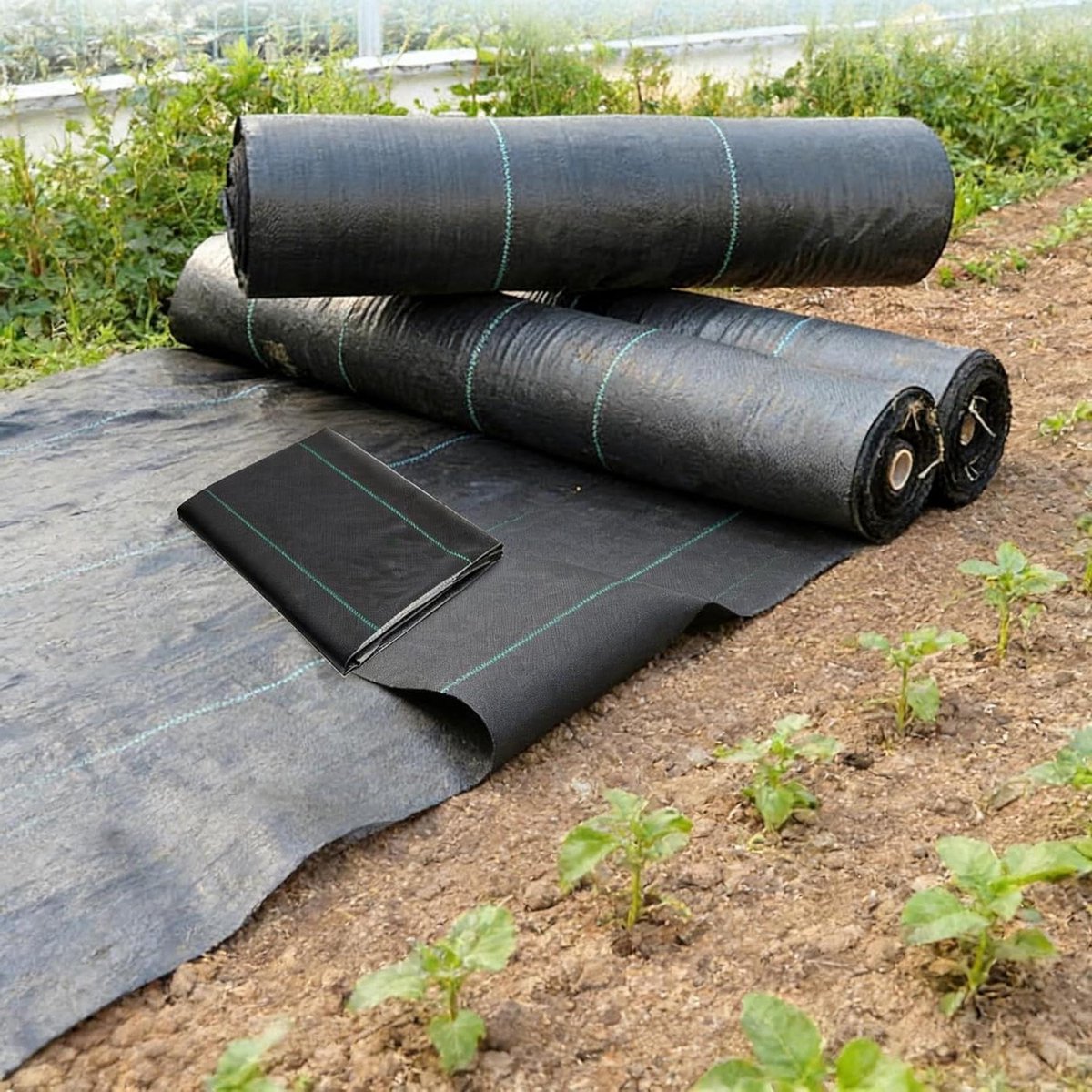Onkruiddoek Geweven - Wering Membraan - Tuin Onderhoud - UV-gestabiliseerd Ademend - 1x3m - Zwart