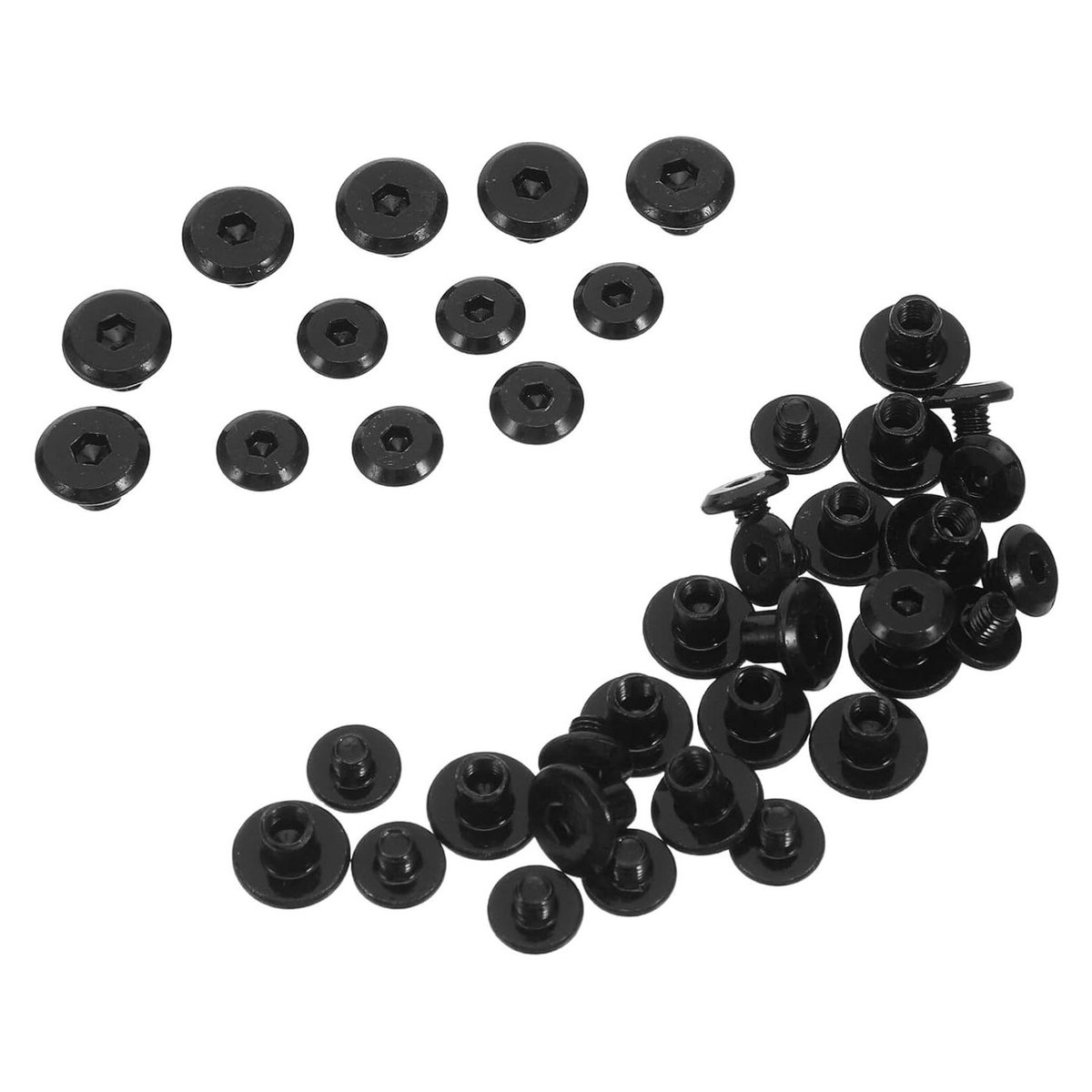 Meubelverbinder Sets - Bouten Moeren - Meubel Montage - Roestvrij Staal - 20 Sets - Zwart