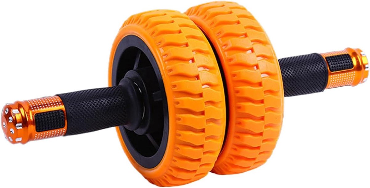 Buikspierwiel - Core Trainer - Thuis trainen - Dubbel Wiel Design - 15 cm Breed - Zwart