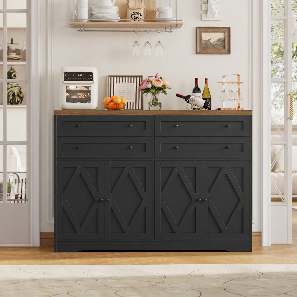 Luxe Opbergkast – Zwart – 7 cm – Industrohome